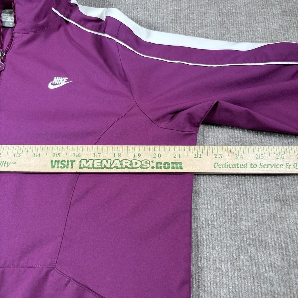 Vintage Nike Jacket Womens L Full Zip Purple Nike Fit Dry Lightweight‎ Logo Y2K